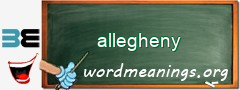 WordMeaning blackboard for allegheny